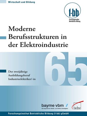 cover image of Moderne Berufsstrukturen in der Elektroindustrie